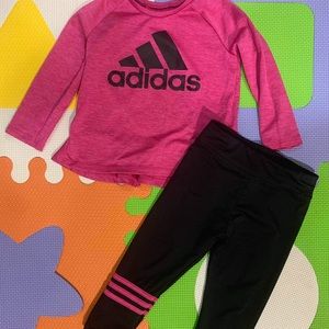 🛑SOLD🛑 18m Adidas peplum top and leggings set